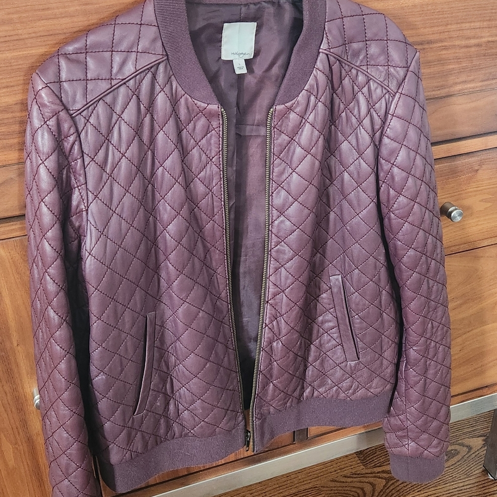 Halogen Leather Jacket
